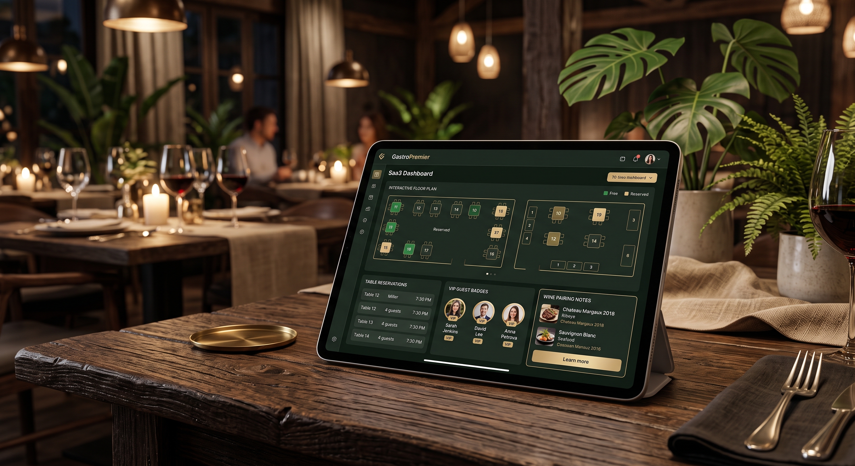 Painel de Salão e Reservas GastroPremier
